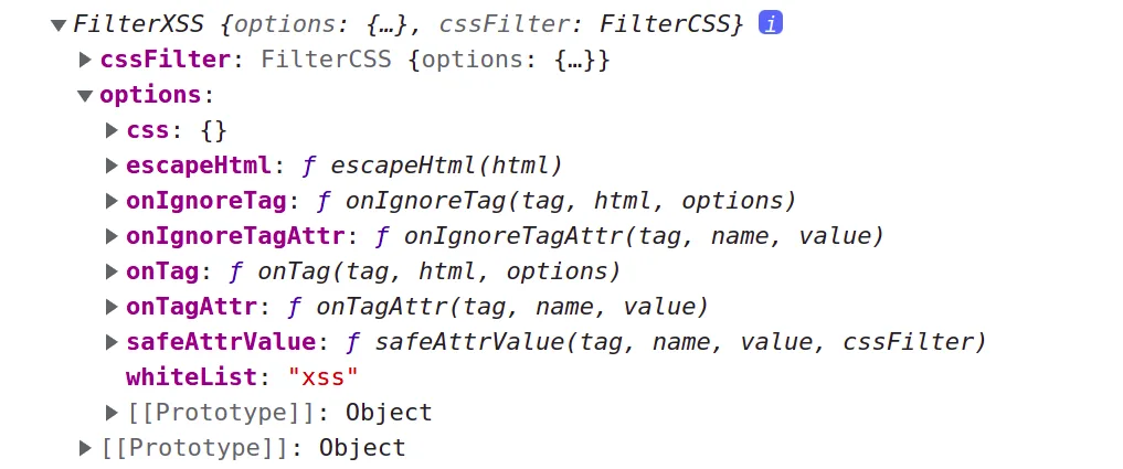 whiteList overwritten via prototype pollution
