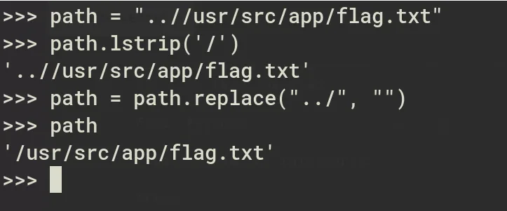Requesting the traversal payload