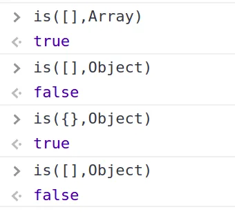 The is() helper checking datatypes
